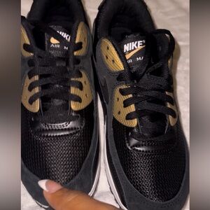 Nike Air Max Black and Gold Sneakers NEW